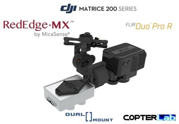 2 Axis Micasense RedEdge MX + Flir Duo Pro R Dual NDVI Gimbal for DJI Matrice 300 M300