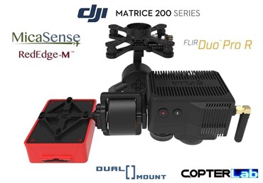 2 Axis Micasense RedEdge RE3 + Flir Duo Pro R Dual NDVI Gimbal for DJI Matrice 300 M300