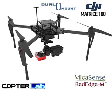 2 Axis Micasense RedEdge MX + Flir Duo Pro R Dual NDVI Camera Stabilizer for DJI Matrice 100 M100
