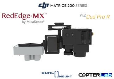 2 Axis Micasense RedEdge MX + Flir Duo Pro R Dual NDVI Camera Stabilizer for DJI Matrice 200 M200