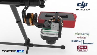 2 Axis Micasense RedEdge MX + Flir Tau 2 Dual NDVI Camera Stabilizer for DJI Matrice 600 M600 pro