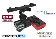 2 Axis Micasense RedEdge RE3 + Flir Vue Pro R Dual NDVI Camera Stabilizer for DJI Matrice 600 M600 pro