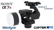 2 Axis Sony A7S + Velodyne Puck Lidar Hi-Res VLP-16 Dual Camera Stabilizer