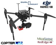 2 Axis Micasense RedEdge M + Flir Duo Pro R Dual NDVI Camera Stabilizer for DJI Matrice 100 M100