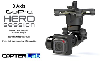 3 Axis GoPro Hero 4 Session Micro Brushless Camera Stabilizer