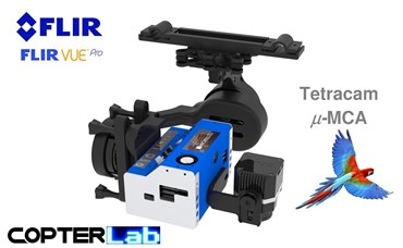 2 Axis Tetracam Micro MCA 6 + Flir Vue Pro NDVI Brushless Camera Stabilizer