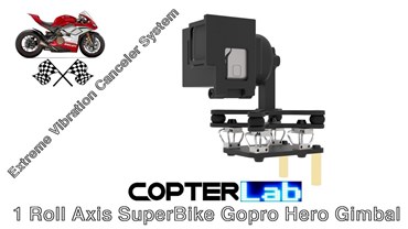 1 Roll Axis GoPro Hero 1 Brushless Camera Stabilizer for SuperBike Road Bike Motorcycle Edition
