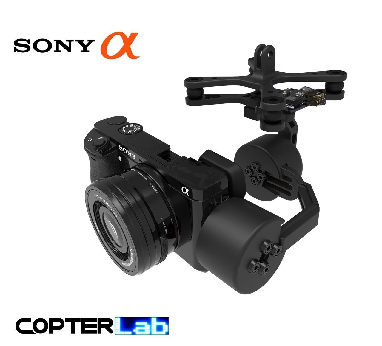 Estabilizador de cámara Sony Alpha 6400 A6400 de 2 ejes - Custom Drone  Gimbals