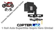 1 Roll Axis GoPro Hero 11 Mini Camera Stabilizer for SuperBike Road Bike Motorcycle Edition